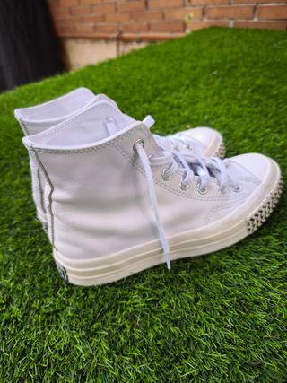 Converse Chuck Taylor Piel Blancas Talla 37