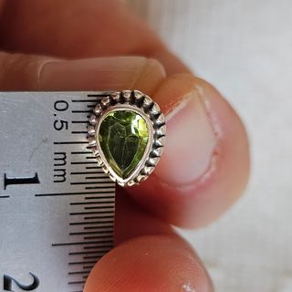 Pendientes Plata 925 Peridoto Gota