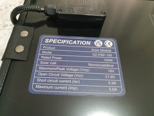 Panel Solar Plegable ECO-WORTHY 100W