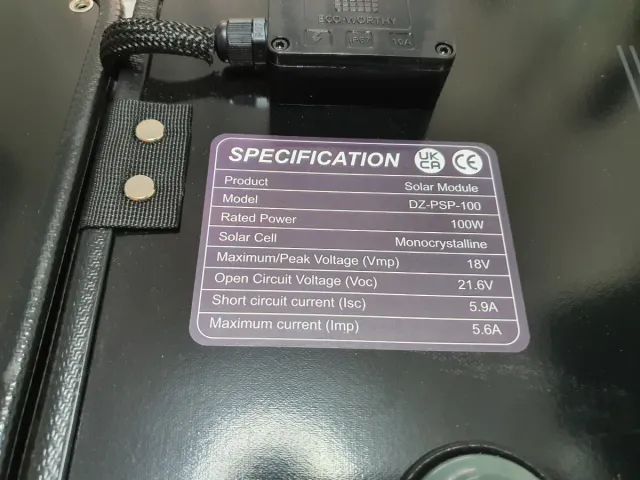 Panel Solar Plegable ECO-WORTHY 100W