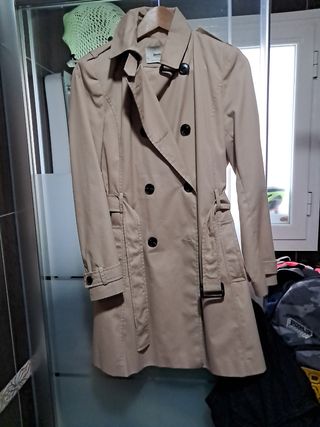 Gabardina Stradivarius Beige Talla S