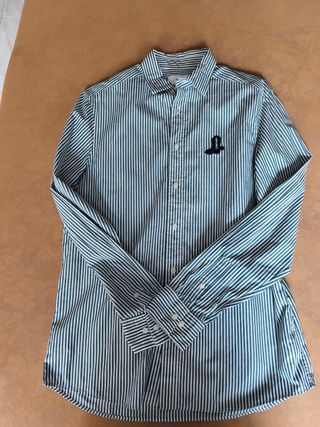 Camisa Calvin Klein Rayas Verde y Blanca