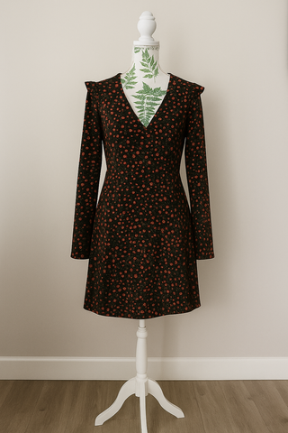 Vestido vintage estampado floral M