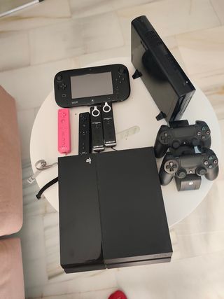 Wii U + PS4 con 6 mandos y cargador
