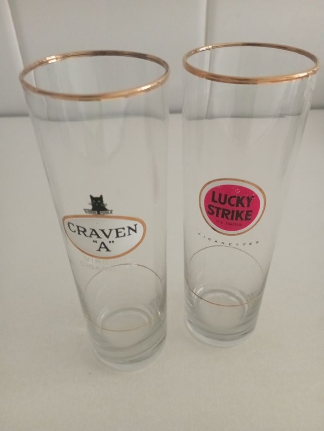 6 Vasos Whisky Altos serigrafiados con LogosTabaco