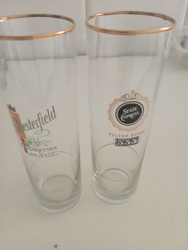 6 Vasos Whisky Altos serigrafiados con LogosTabaco