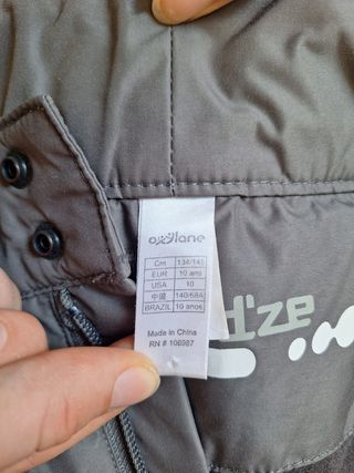 Pantalones de Nieve Decathlon Talla 10 años