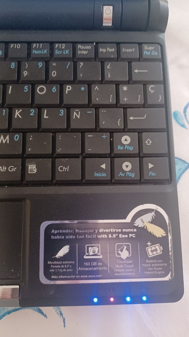 ASUS Eee PC 900AX Negro/Plateado