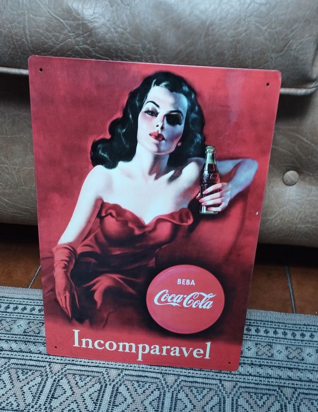Placa Metálica Coca Cola Incomparavel