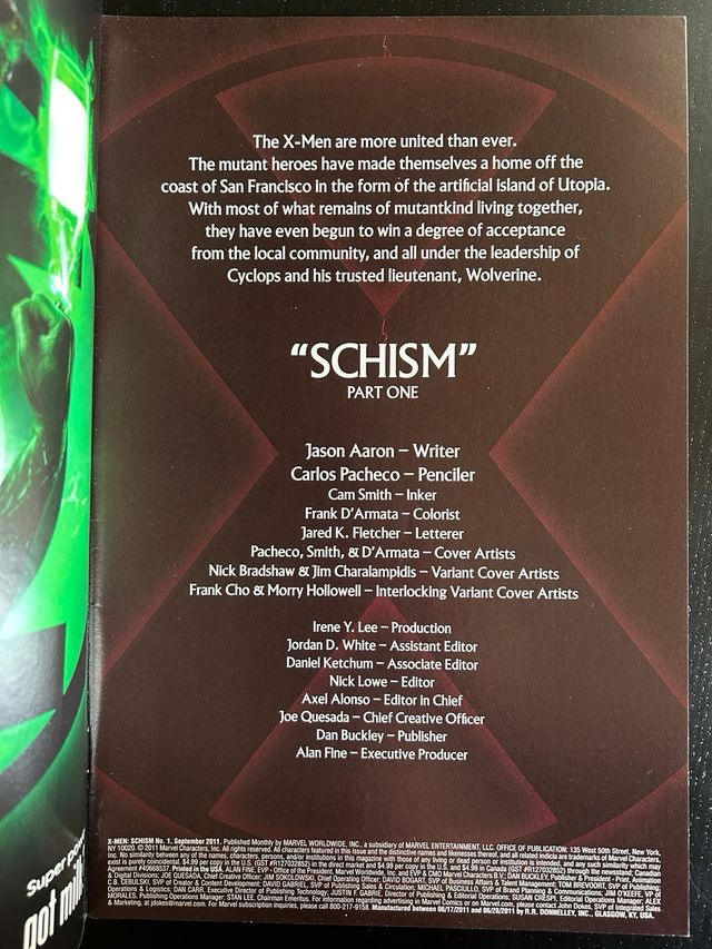 Marvel X-Men Schism 1-5 Complete