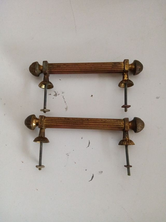 Coppia Maniglie Vintage Ottone