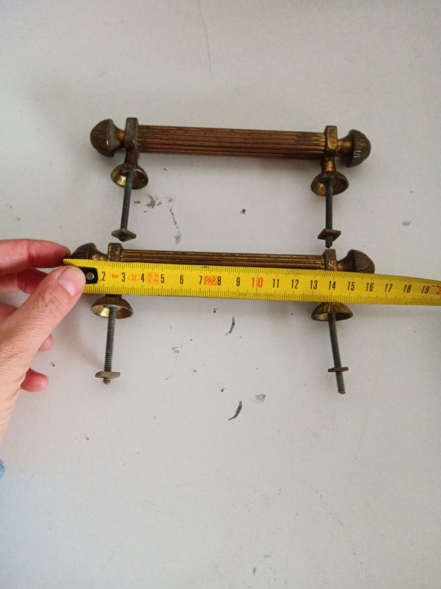 Coppia Maniglie Vintage Ottone