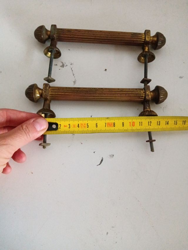 Coppia Maniglie Vintage Ottone