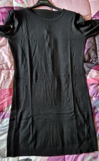 Vestito donna nero con perle