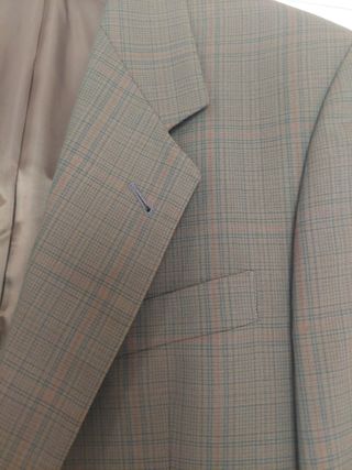 Americana marrón hombre cuadros