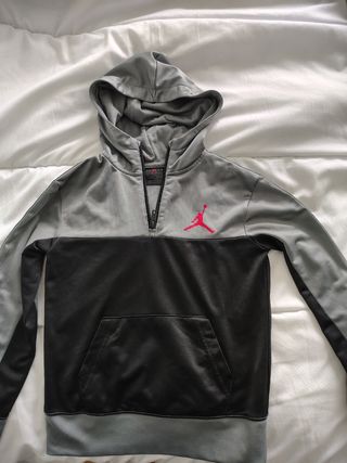 Sudadera Jordan niño gris y negra
