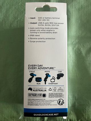 Adaptador Quad Lock 12V a USB Inteligente