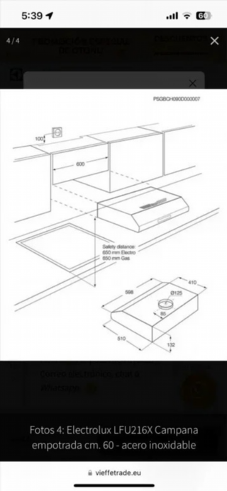 Campana extractora Electrolux