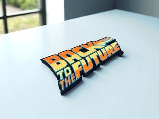 Logo 3D Back to the Future | Cartel Retro Cine
