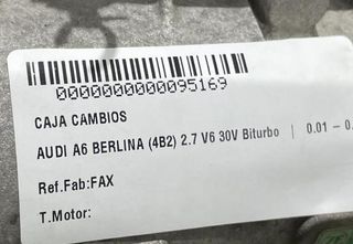 Caja cambios fax audi a6 2.7 v6 30v biturbo 95169