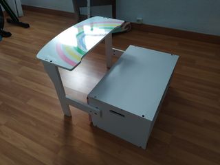 Banco escritorio infantil con cajones