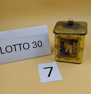 Scatola vintage metallo decorata Olanda