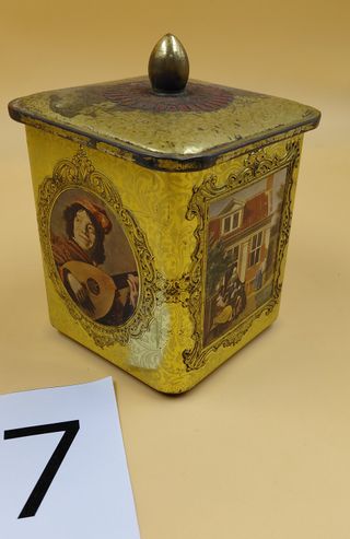 Scatola vintage metallo decorata Olanda