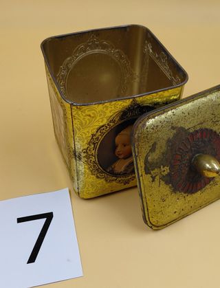 Scatola vintage metallo decorata Olanda