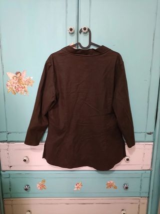 Camisa Tex manga francesa marrón