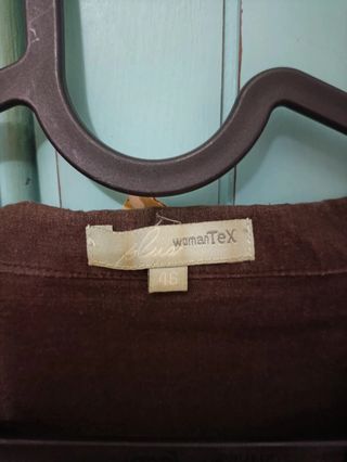 Camisa Tex manga francesa marrón