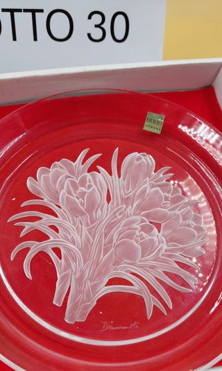 Vassoio Hoya Cristallo 3D Fiori