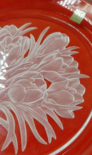 Vassoio Hoya Cristallo 3D Fiori