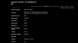 Tarjeta Gráfica Gigabyte RX 6650 XT