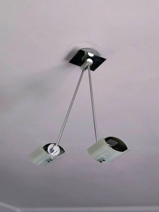 Lampadario moderno argento e bianco