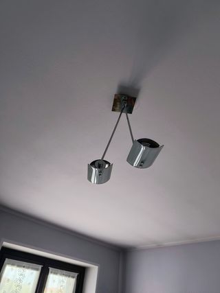 Lampadario moderno argento e bianco