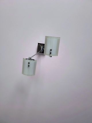 Lampadario moderno argento e bianco