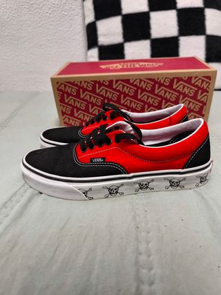 Zapatillas Vans Era Negras y Rojas