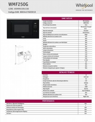 MICROONDAS INTEGRABLE WHIRLPOOL