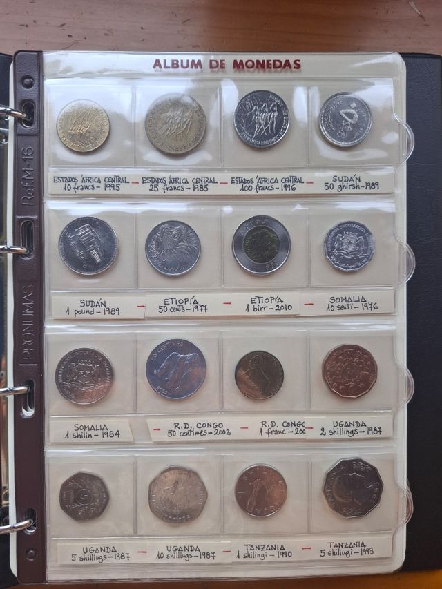 16 Monedas África  Cental, Sudán,Etiopía, Congo,