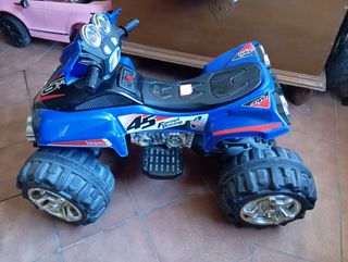 Quad eléctrico infantil azul
