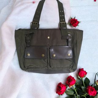 Bolso grande lona verde oliva