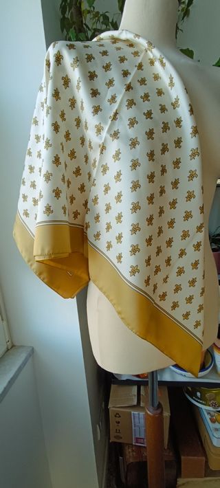 Foulard Giglio Fiorentino Oro e Beige