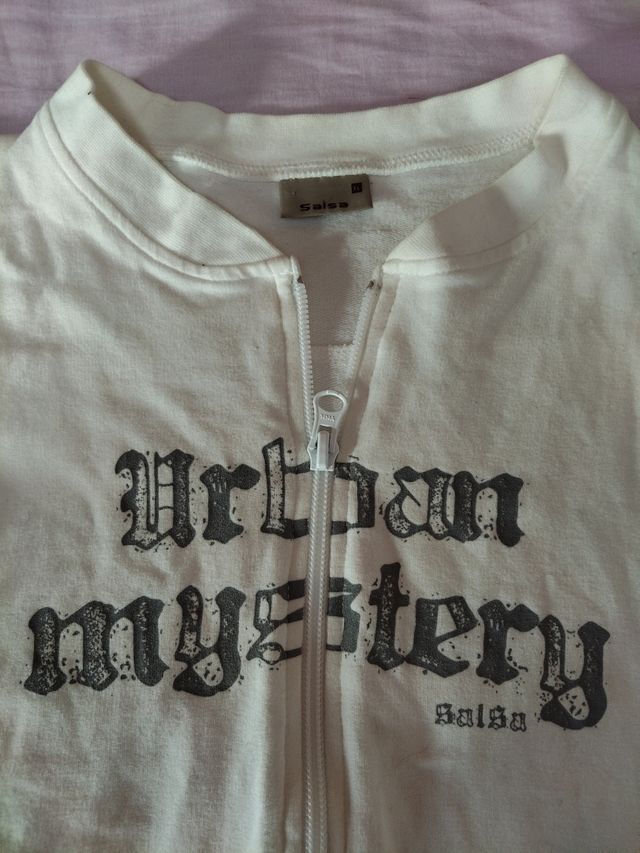 Chaleco Salsa blanco con cremallera