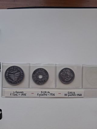 15 Monedas: Turquía, Israel, Líbano, Siria, Jordan