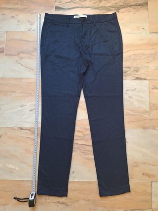 Pantalones Zara Talla 44 azul marino 
