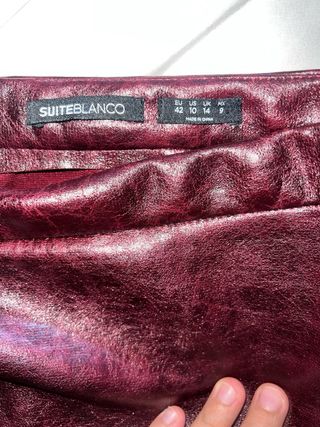Falda Suiteblanco Talla 42 Roja