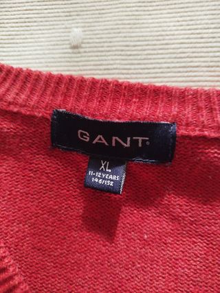 Jersey Gant Rojo talla 11/12 años
