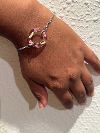 Pulsera Resina Flores Hecha a Mano