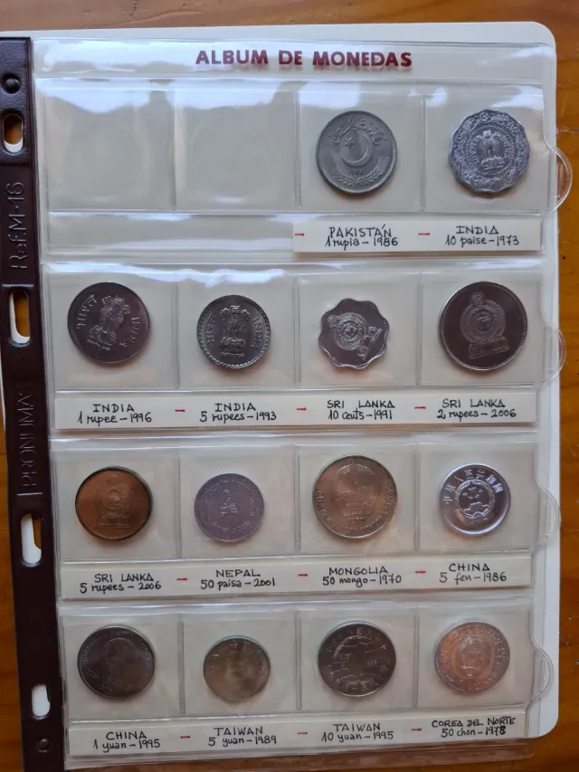 14 Monedas Pakistán, India, Mongolia, Nepal,China