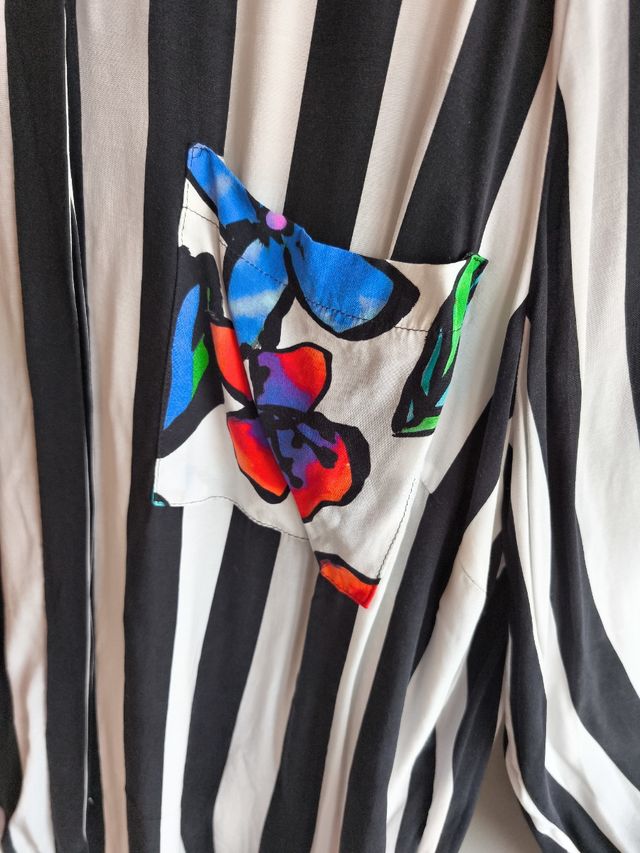 Camisa Rayas Blanco y Negro